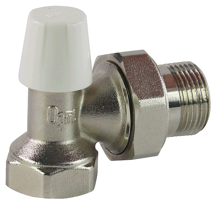 Клапан запорный угловой для рад. Ogint Ду 15  угл